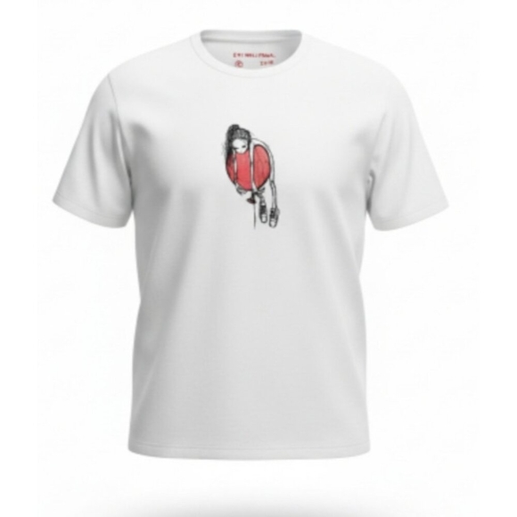 Eri Wakiyama 2019 Graphic T-Shirt Women’s Size S White Cotton Tee Art Print Rare - Picture 9 of 9